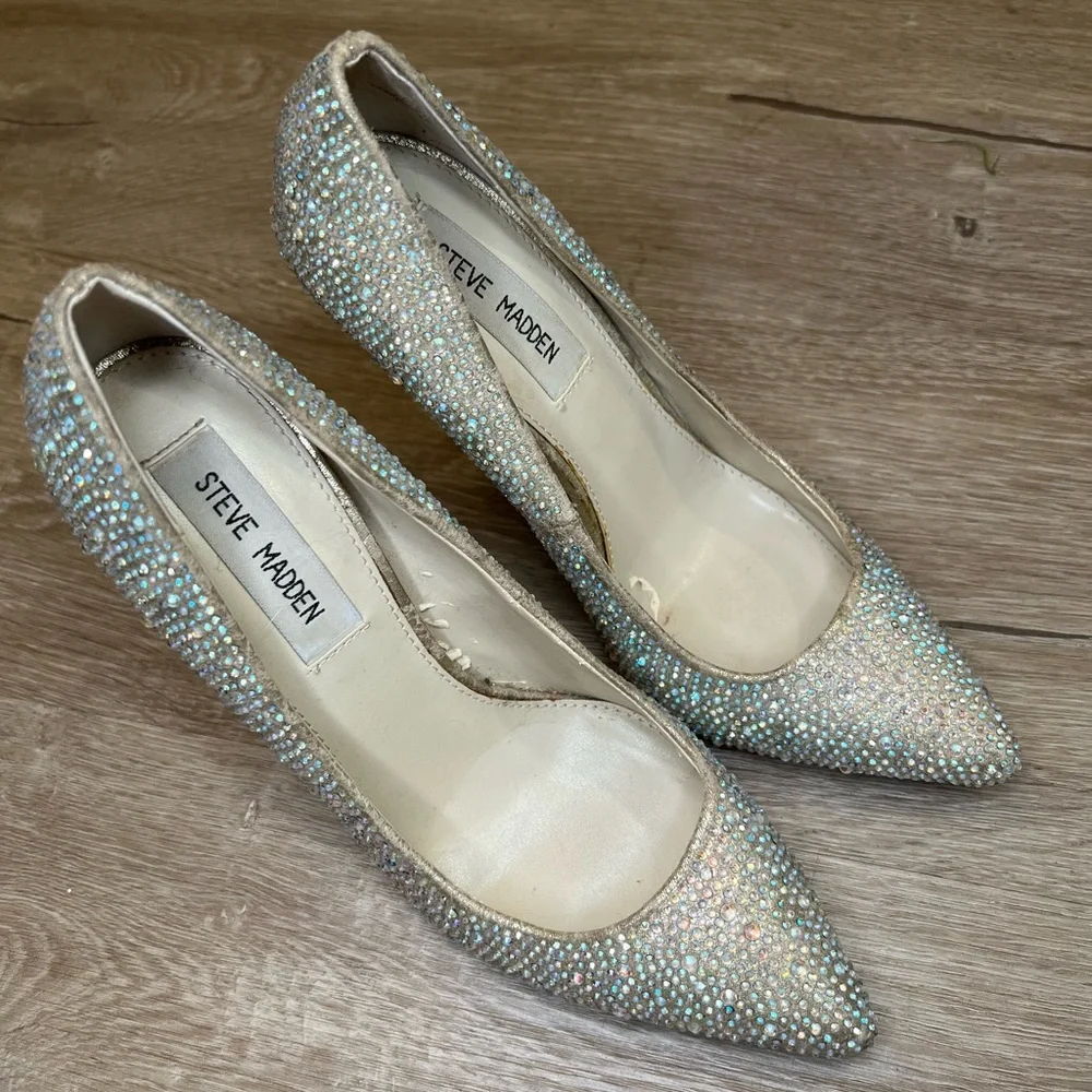 Steve Madden Iridescent Crystal Heels - Picture 2 of 4